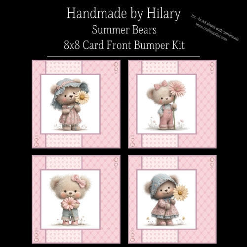 Summer Bears - 8x8 Card Fronts