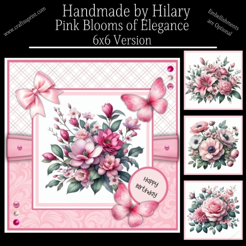 cup1417090_118824 - Pink Blooms of Elegance - 6x6 Version