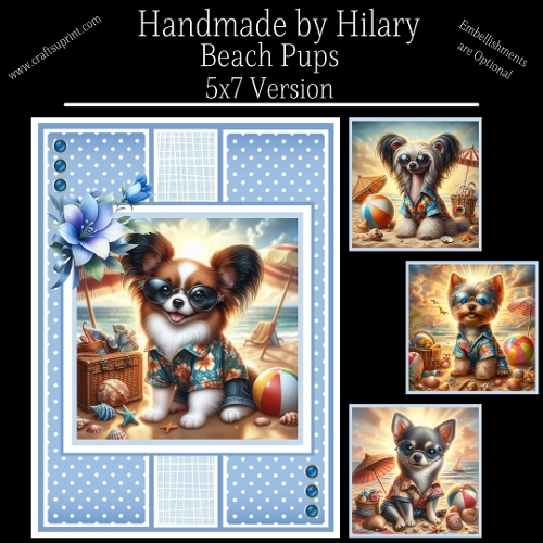 Beach Pups - 5x7 Version