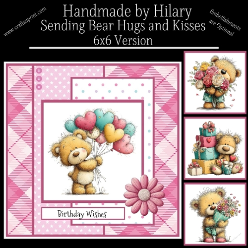 Sending Bear Hugs and Kisses - 6x6 Version