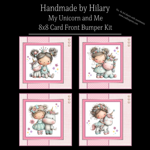 My Unicorn and Me - 8x8 Card Fronts