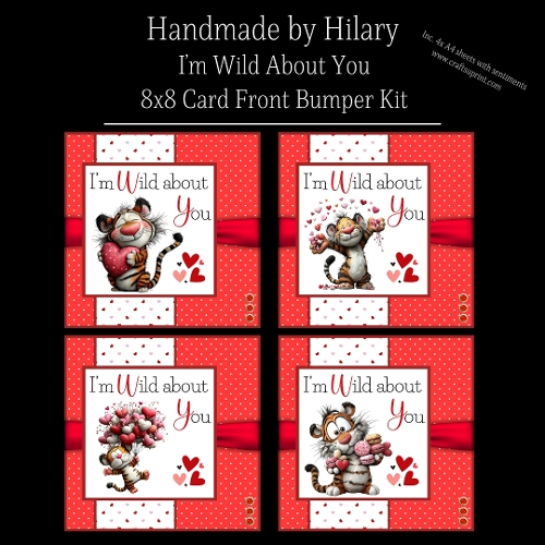 Im Wild About You - 8x8 Card Fronts