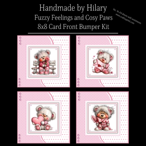 Fuzzy Feelings and Cosy Paws - 8x8 Card Fronts