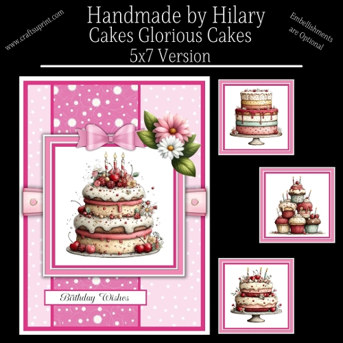 Cakes Glorious Cakes - 5x7 Version