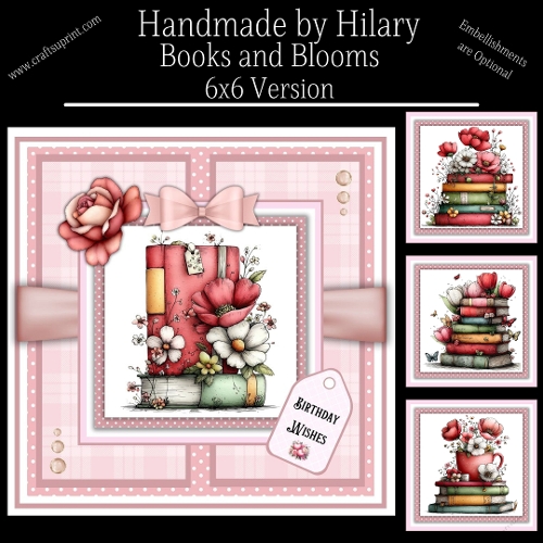 Books and Blooms - 6x6 Version