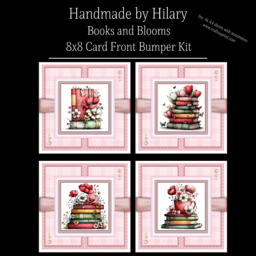 Books and Blooms - 8x8 Card Fronts