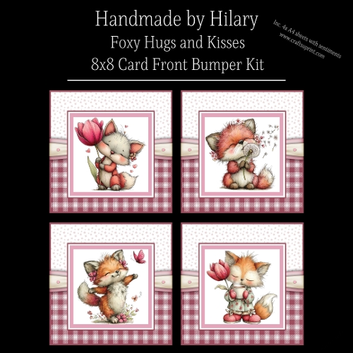 Foxy Hugs and Kisses - 8x8 Card Fronts