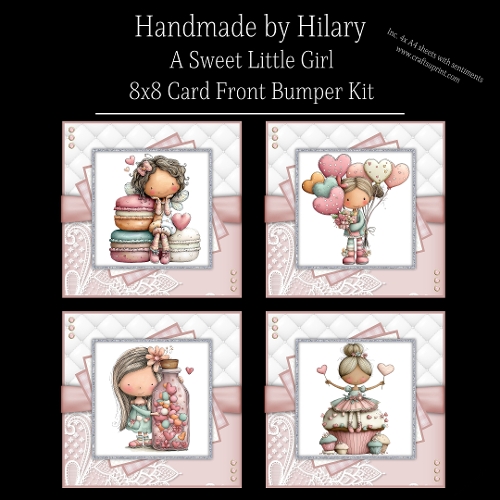 A Sweet Little Girl - 8x8 Card Fronts
