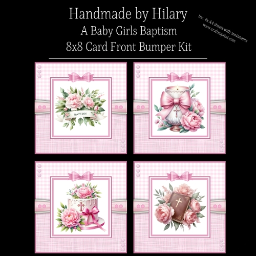 A Baby Girls Baptism - 8x8 Card Fronts