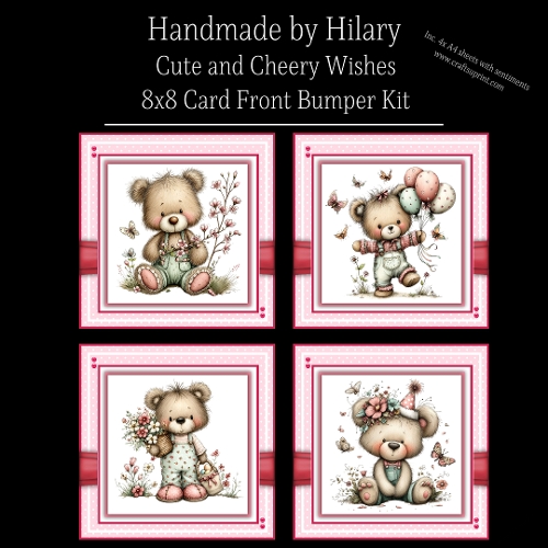 Cute and Cheery Wishes - 8x8 Card Fronts