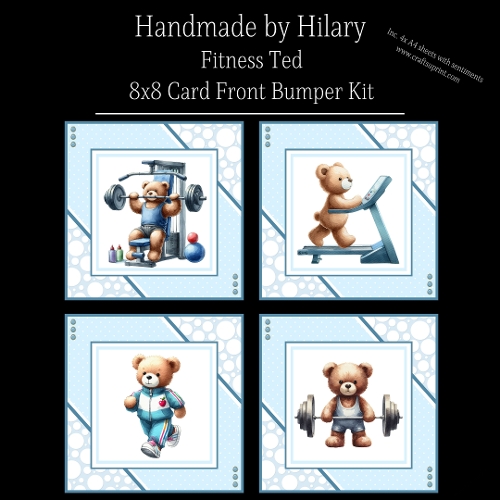 Fitness Ted - 8x8 Card Fronts