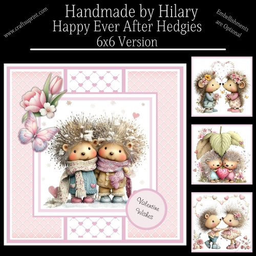 Happy Ever After Hedgies - 6x6 Version