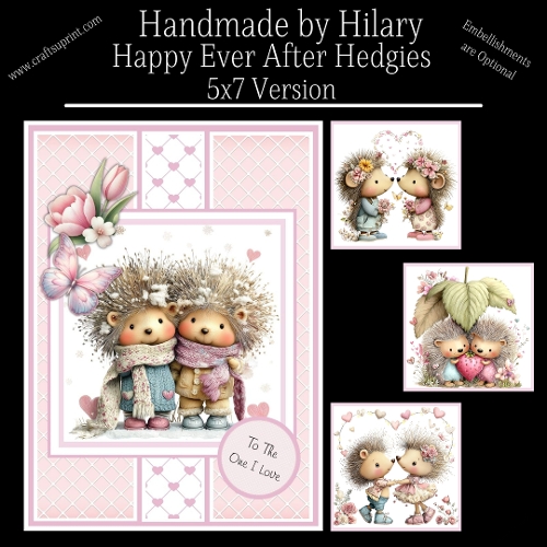 Happy Ever After Hedgies - 5x7 Version