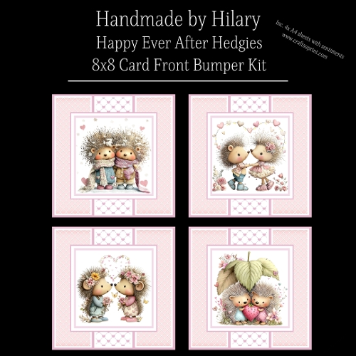 Happy Ever After Hedgies - 8x8 Card Fronts