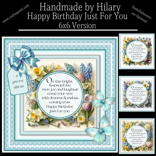 Happy Birthday Just For You - 6x6 Version