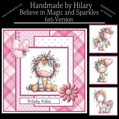 Believe in Magic and Sparkles - 6x6 Version