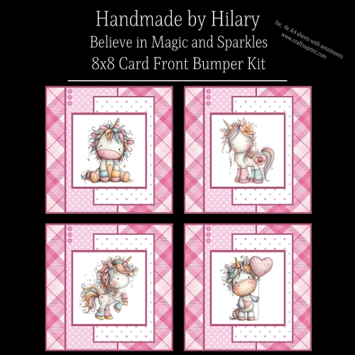 Believe in Magic and Sparkles - 8x8 Card Fronts