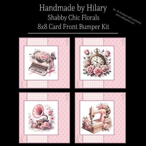 Shabby Chic Florals - 8x8 Card Fronts