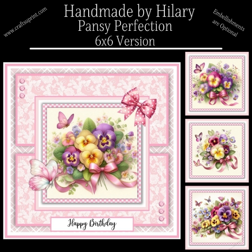 Pansy Perfection - 6x6 Version