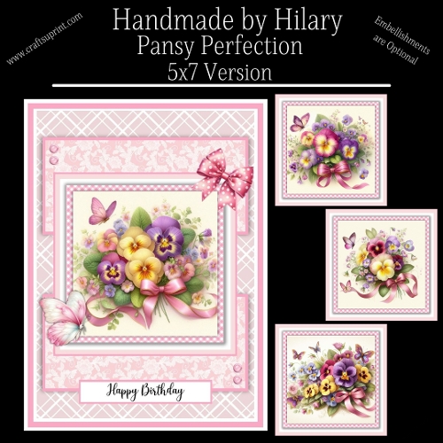 Pansy Perfection - 5x7 Version