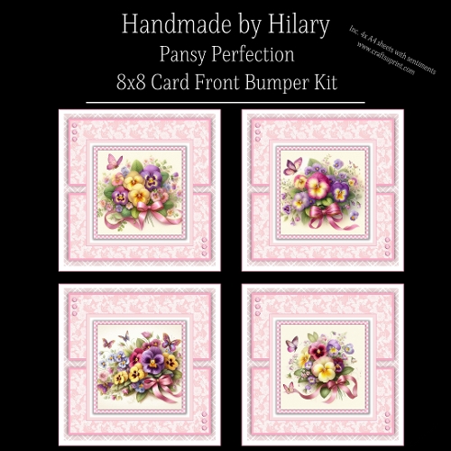 Pansy Perfection - 8x8 Card Fronts