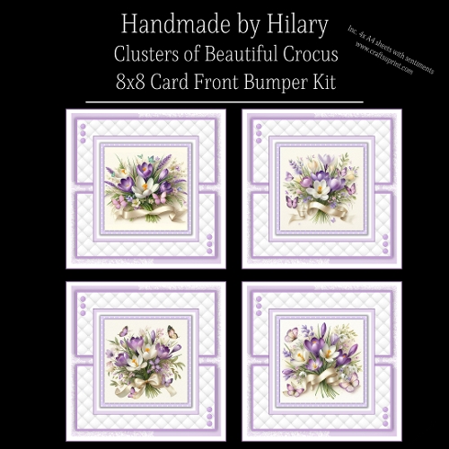 Clusters of Beautiful Crocus - 8x8 Card Fronts