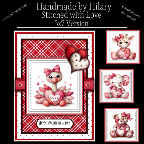 Stitched with Love - 5x7 Version