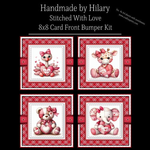 Stitched with Love - 8x8 Card Fronts