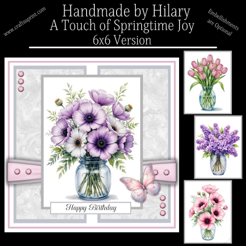 A Touch of Springtime Joy - 6x6 Version