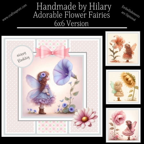 Adorable Flower Fairies - 6x6 Version
