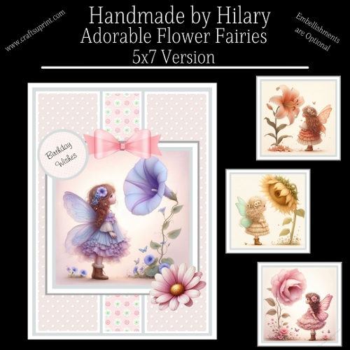 Adorable Flower Fairies - 5x7 Version