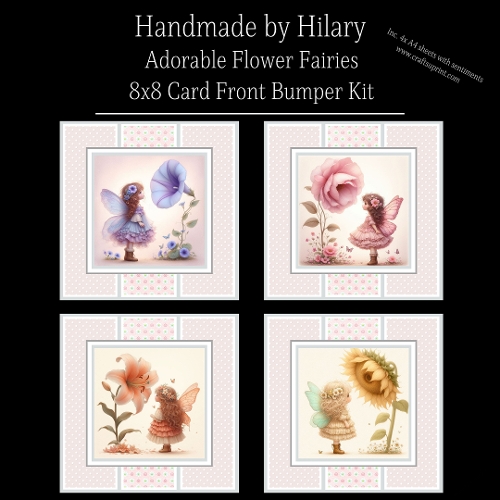 Adorable Flower Fairies - 8x8 Card Fronts