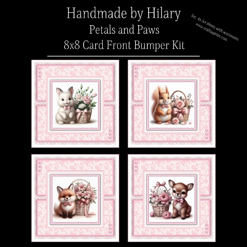 Petals and Paws - 8x8 Card Fronts