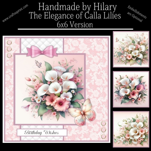The Elegance of Calla Lilies - 6x6 Version