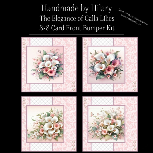 The Elegance of Calla Lilies - 8x8 Card Fronts