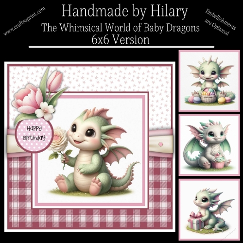 The Whimsical World of Baby Dragons - 6x6 Version