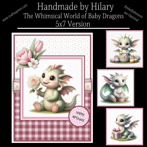 The Whimsical World of Baby Dragons - 5x7 Version