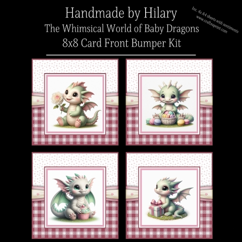 The Whimsical World of Baby Dragons - 8x8 Card Fronts