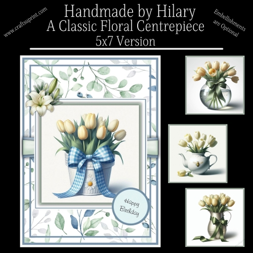 A Classic Floral Centrepiece - 5x7 Version