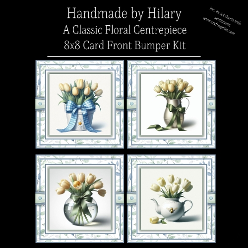 A Classic Floral Centrepiece - 8x8 Card Fronts