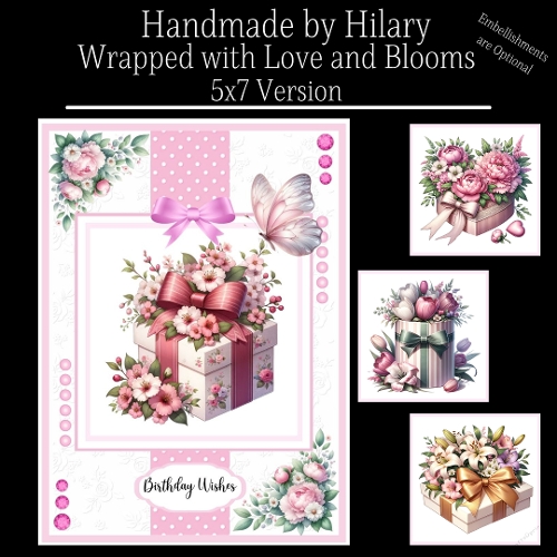 Wrapped with Love and Blooms - 5x7 Version