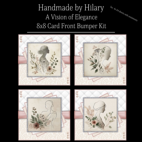 A Vision of Elegance - 8x8 Card Fronts