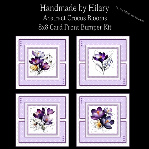 Abstract Crocus Blooms - 8x8 Card Fronts