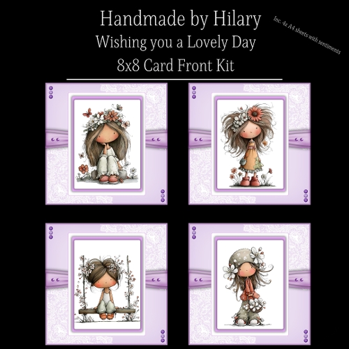 Wishing you a Lovely Day - 8x8 Card Fronts