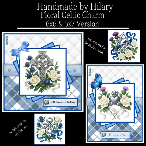 Floral Celtic Charm - 6x6 and 5x7 Version