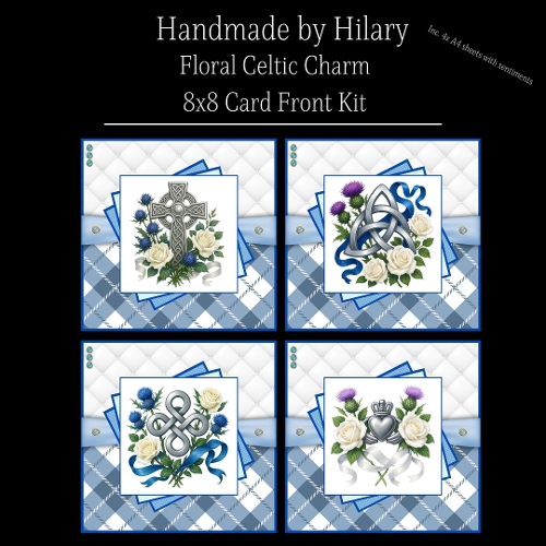 Floral Celtic Charm - 8x8 Card Fronts