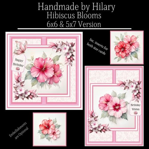 Hibiscus Blooms - 6x6 and 5x7 Version
