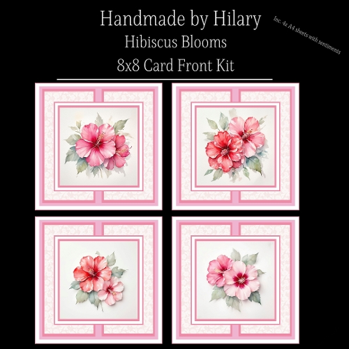 Hibiscus Blooms - 8x8 Card Fronts