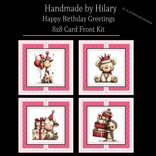 Happy Birthday Greetings - 8x8 Card Fronts