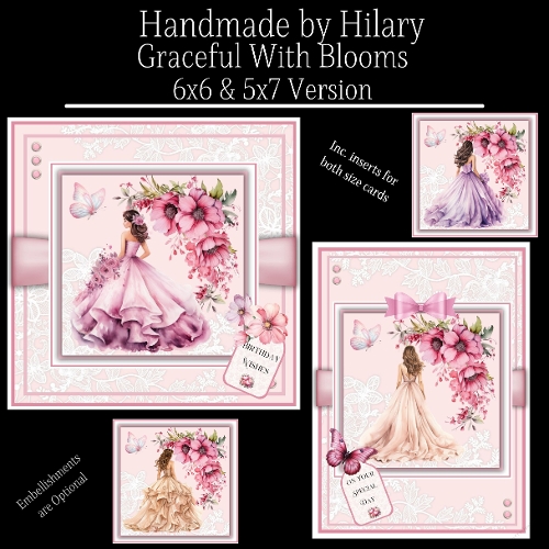 Graceful with Blooms - 6x6 and 5x7 Version
